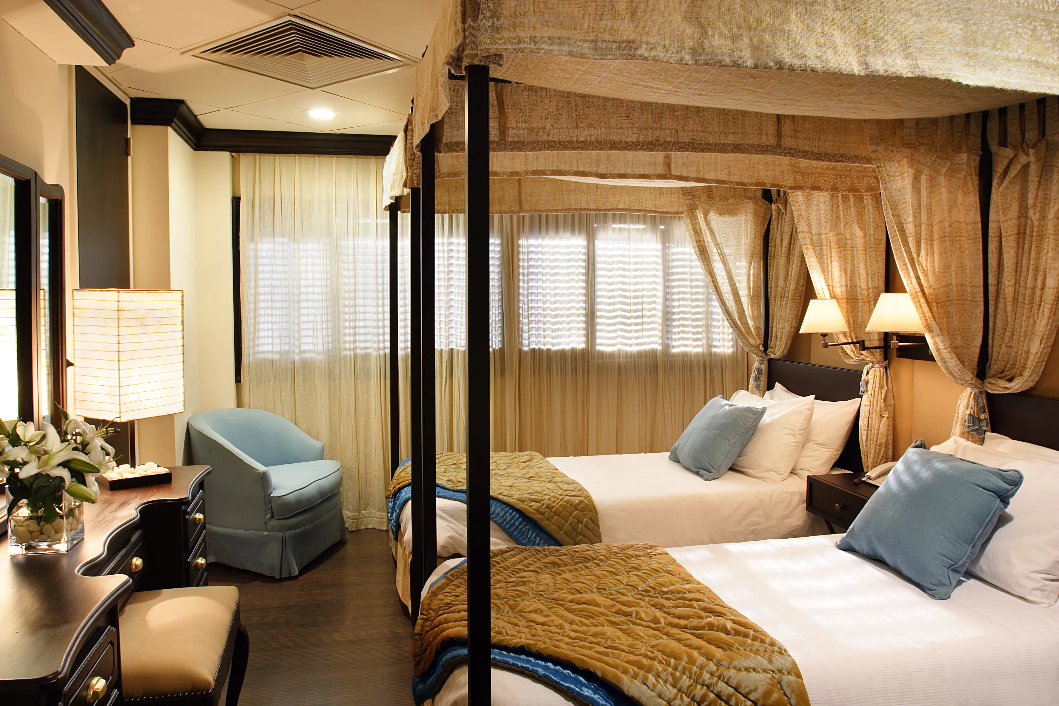 Cabin aboard the Sanctuary Sun Boat III Nile Cruise Nile cruise